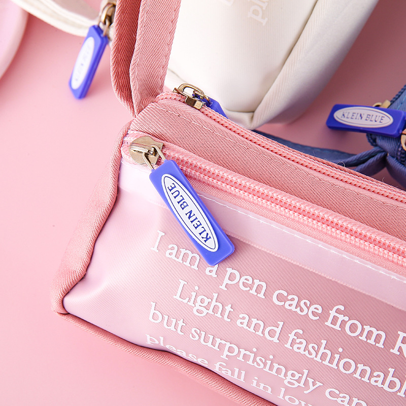 Bolsas de bolsillo transfronterizas de gran capacidad bolsas de bolsillo de doble capa frescas bolsas de papelería creativas bolsas de papelería multifuncionales bolsas de papelería mayoristas