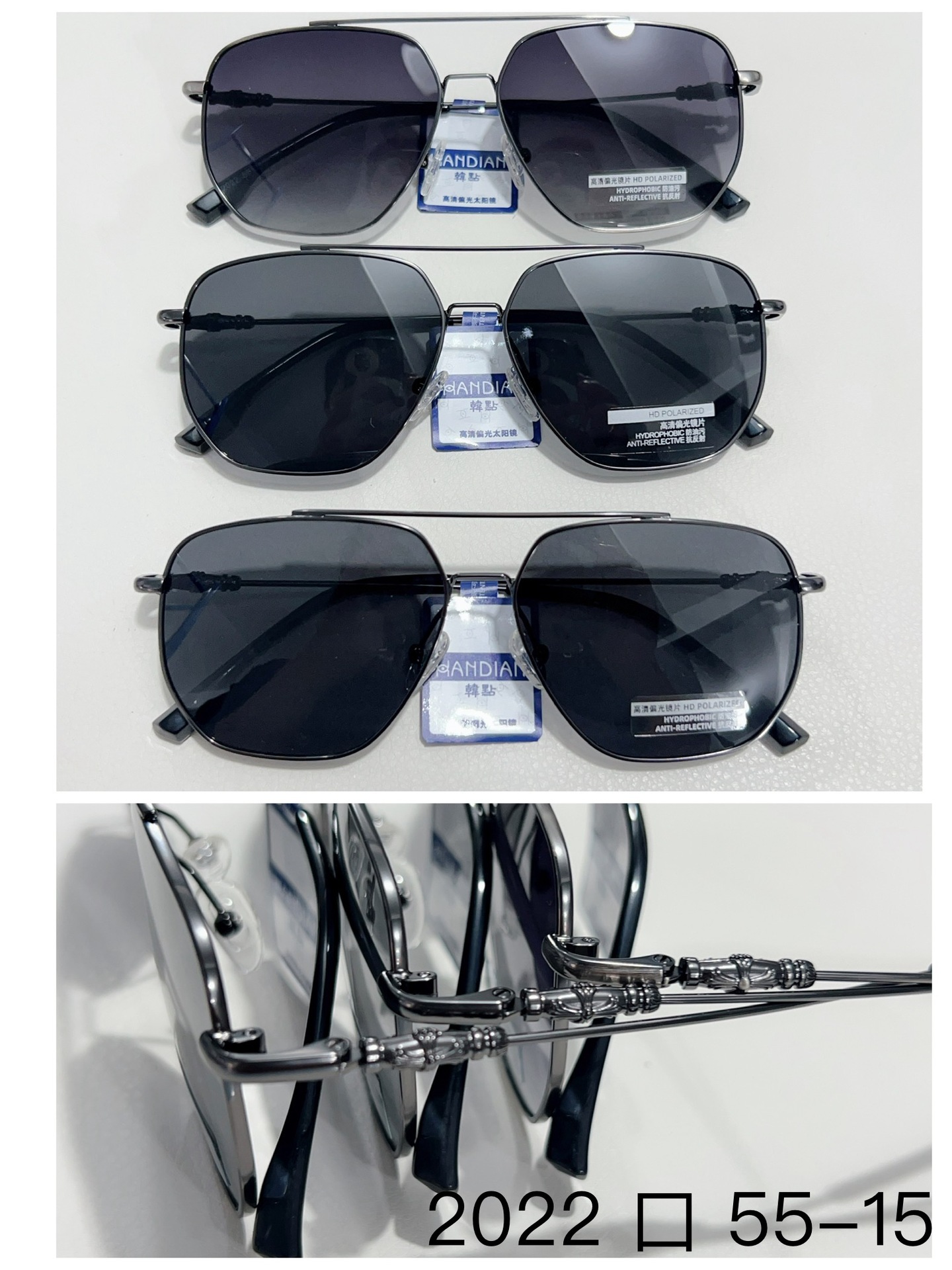 Premium! Men's TAC thickened polarized anti-UV kick-off sunglasses equipped with prescription lenses and fine engraved combination leg sunglasses