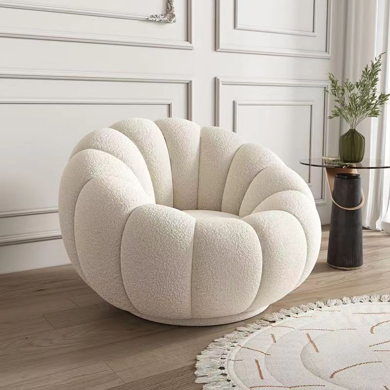 New Pumpkin Lazy Nordic Single Sofa Cream Bean Bag Tatami Internet Celebrity Small Apartment Living Room Balcony Bedroom