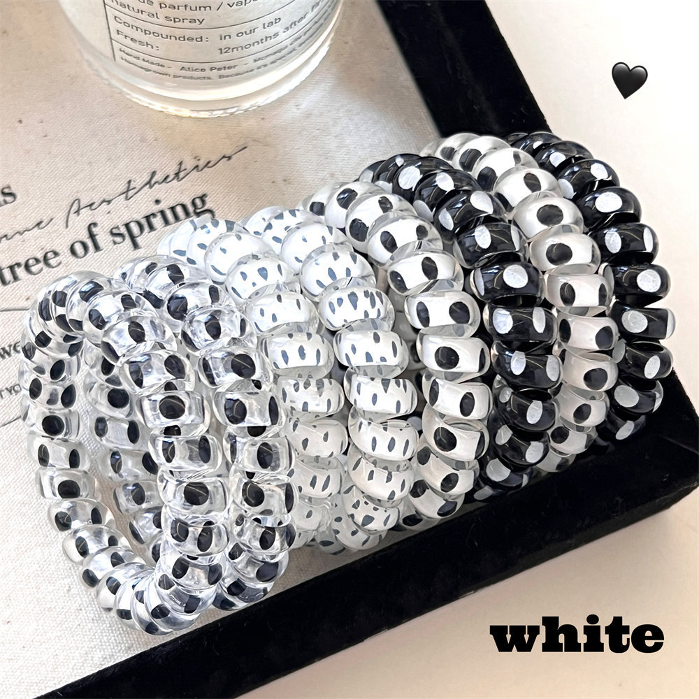 alto valor facial punto de onda línea telefónica anillo de cabello moda polifacética cuerda de cabello chica corazón de caballo cola de cabello nicho accesorios de cabello