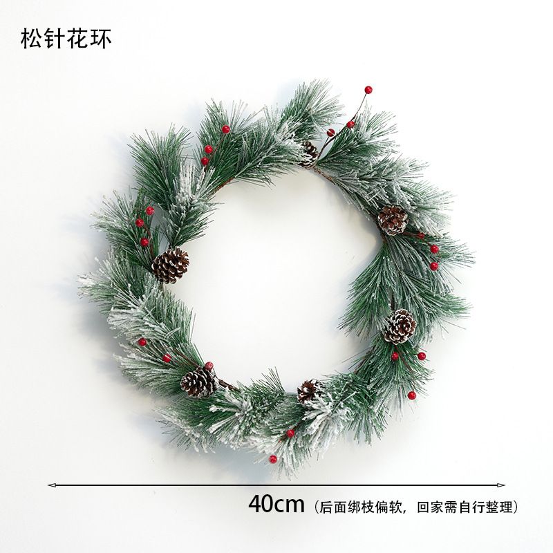 Navidad frutas rojas frutas blancas pinos imitación flores de Navidad decoración de Navidad accesorios colgantes de árbol de Navidad