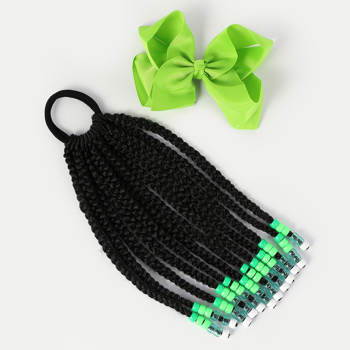 Cauda de caballo para niños africanos amazonas africanos accesorios de arco cauda de caballo pelucas negras al por mayor