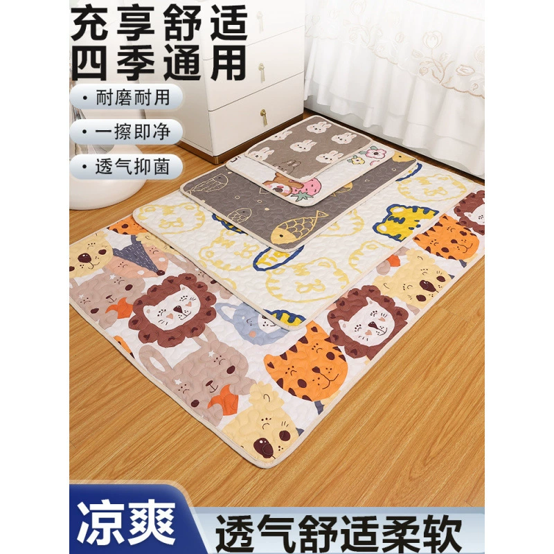 Коврик для кошек, напольный коврик для домашних собак, спальный коврик для клетки, нескользящая будка, универсальный для всех сезонов, охлаждающий, защищенный от мочи, нескользящий и дышащий.