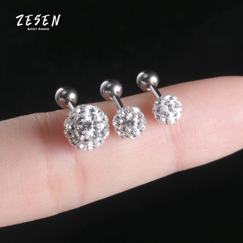 Pointed titanium steel lip stud product view