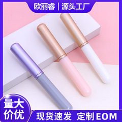 蓋付きリップブラシ、小さな丸いめまい染めブラシ、ミニメイクブラシ、多機能コンシーラーブラシ、ポータブルシームレスリップスティック、口紅ブラシ