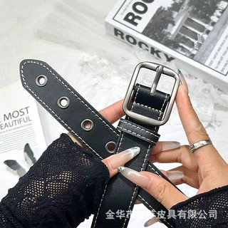 男女款免打孔皮带韩版简约时尚潮流裤腰带休闲百搭气眼裤带批发
