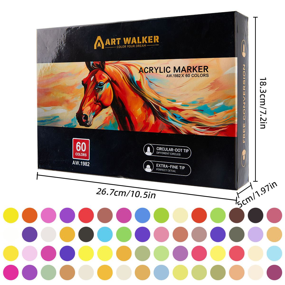 60색 패브릭 펜 세트