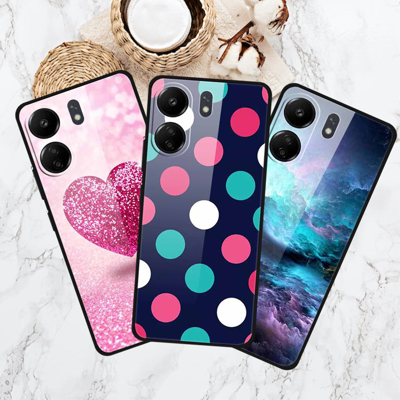 Suitable for red rice 13C 4G mobile phone case tempered glass hard shell creative painted batch cross-border distribution hot selling Suitable for red rice 13C 4G mobile phone case tempered glass hard shell creative painted batch cross-border distribution hot selling