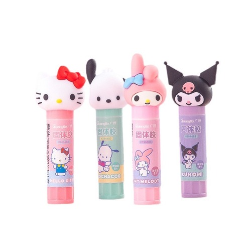 Sanrio Series Styling Solid Glue Creative Powerful Solid Glue Cute Kuromi Pacha Dog Account Glue Stick