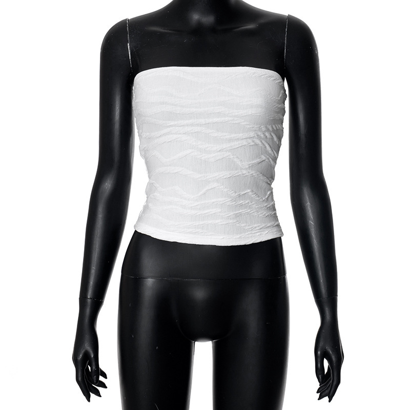 70g Weight Spandex, Polyester Fabric Type Short Top Length Bandeau Tops Type Holiday, Daily Occasion Strapless Neckline Skinny Fit Type Stripe Pattern Summer Season Women's Gender Elegant, Sexy Style Wholesale Women's Spandex Polyester Elegant Sexy Stripe Tank Tops 13