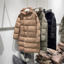 江南风格长款羽绒服2025冬季新款韩版白鸭绒保暖过膝宽松冬季外套