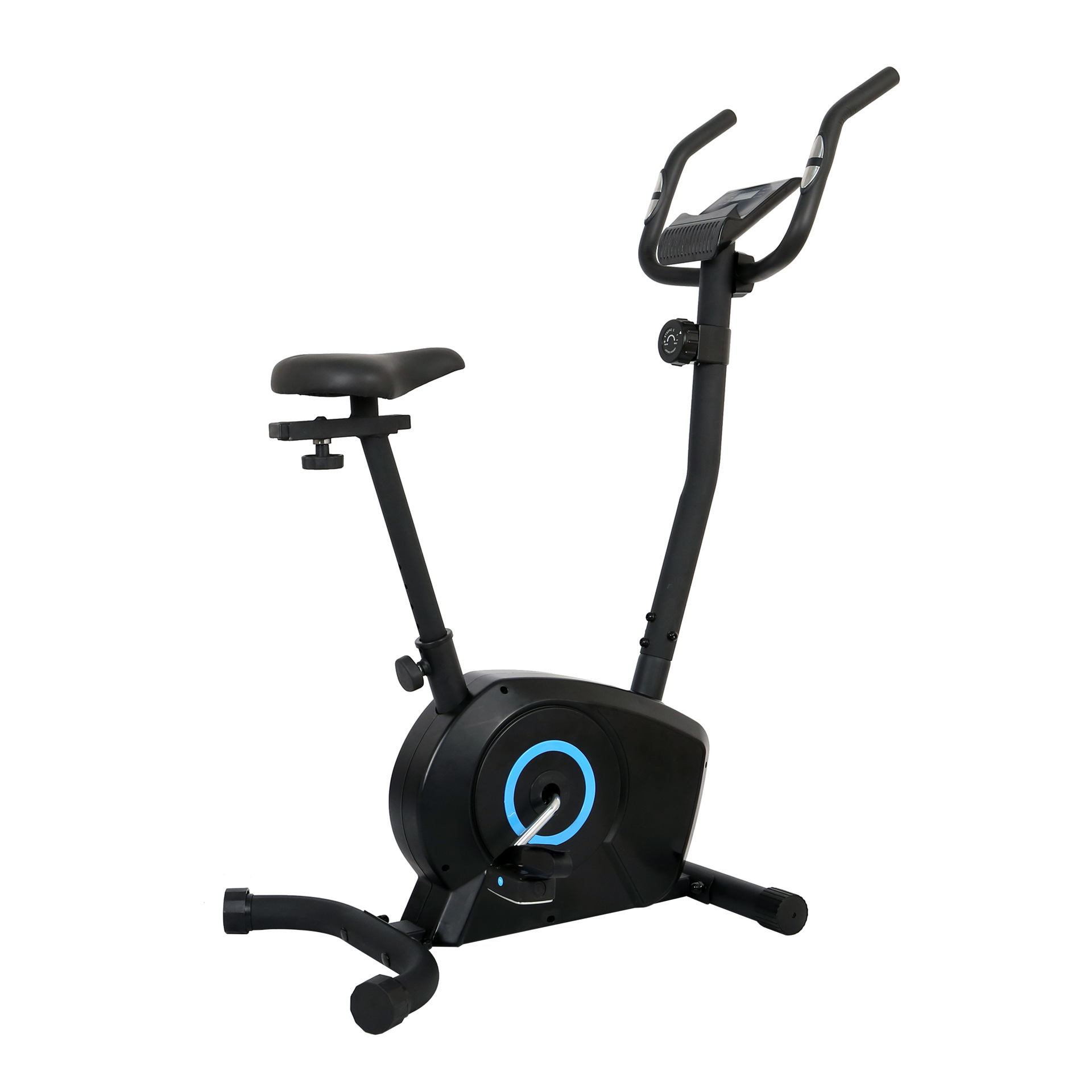 Home Aerobic Upright Fixed Magnetically Controlled Fitness Bike Seat Cushion Adjustment Mobile Tube Wheel Magnetic Resistance Bike Factory