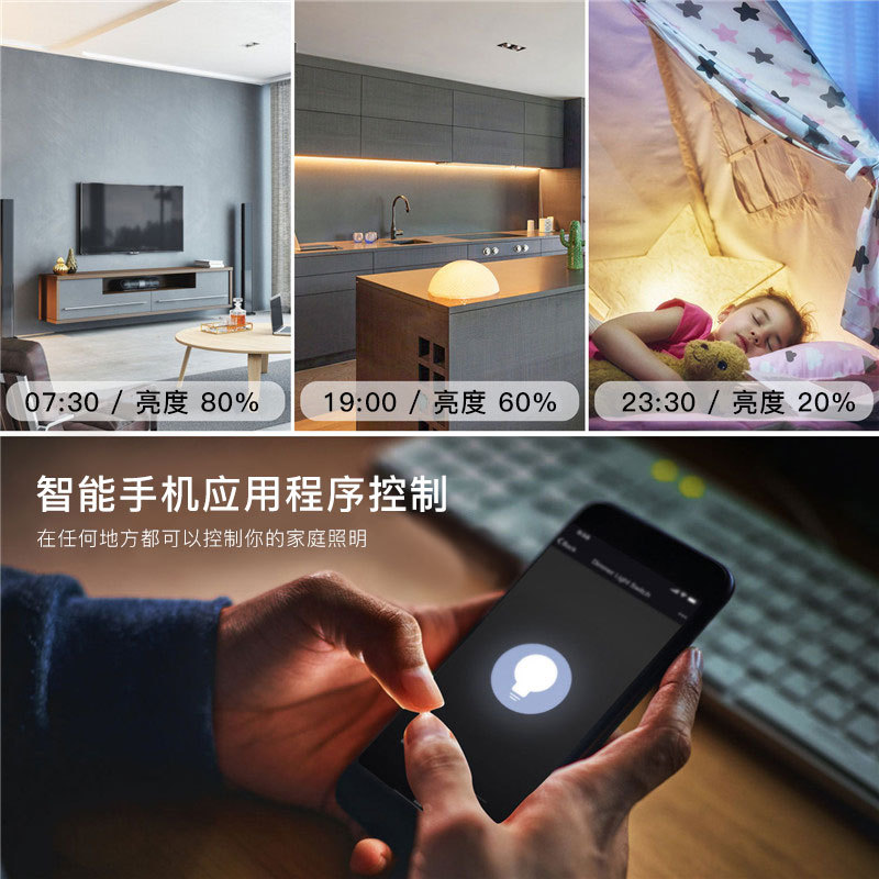定制款涂鸦WiFi调光开关模组定时module语音控制12路调光通断器