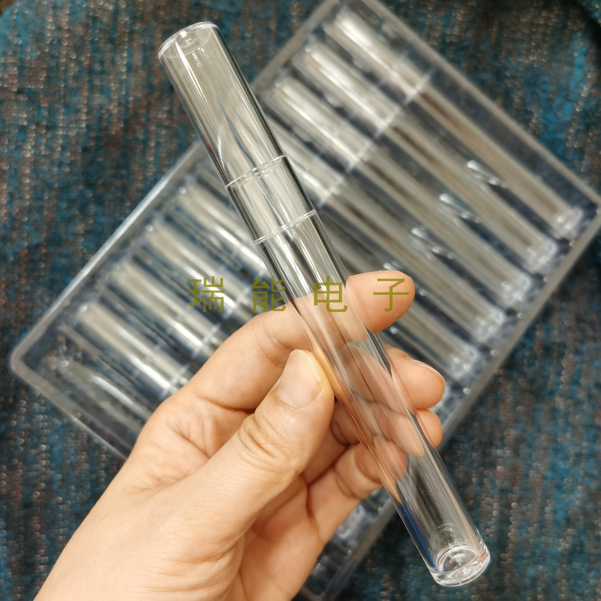 VETUS镊子用透明包装管 透明管子 保护盒 塑料圆筒装