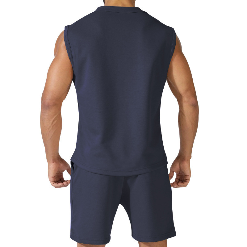 Men's Sleeveless Workout Set - Lightweight Athletic 2-piece Outfit_voghion.com