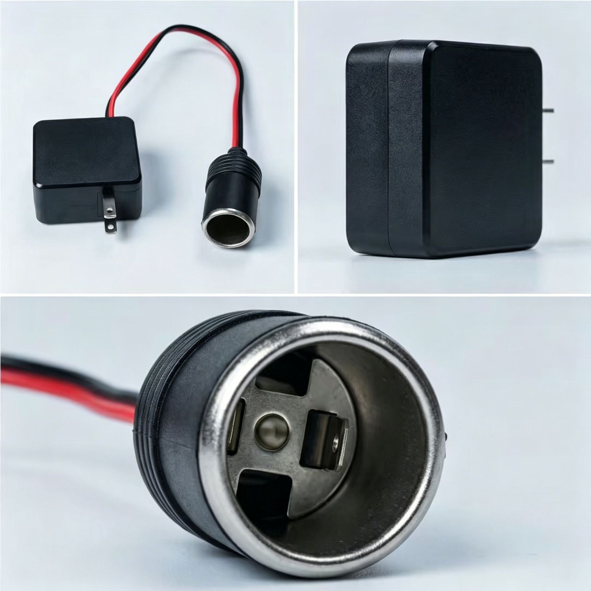 220V to 12V household car power converter, multifunctional adapter for car cigarette lighter, vacuum cleaner, refrigerator