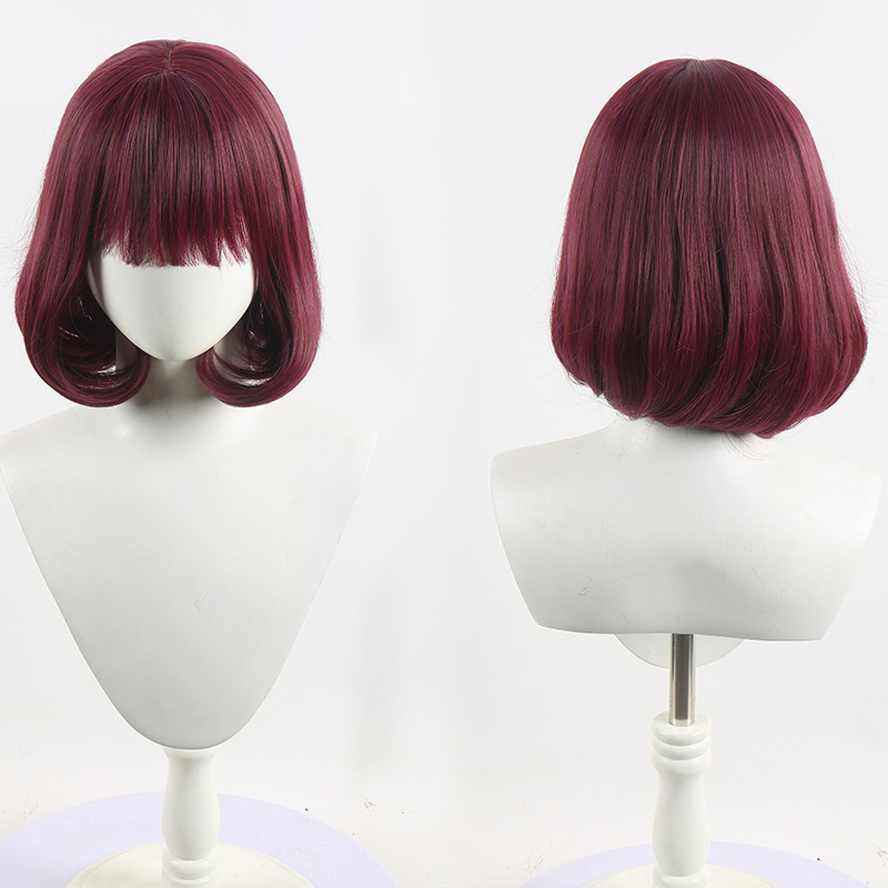 Movie History Scooby-Doo Velma Cosplay Wig with Bangs and Curly Anime Short Hair Movie History Scooby-Doo Velma Cosplay Wig with Bangs and Curly Anime Short Hair