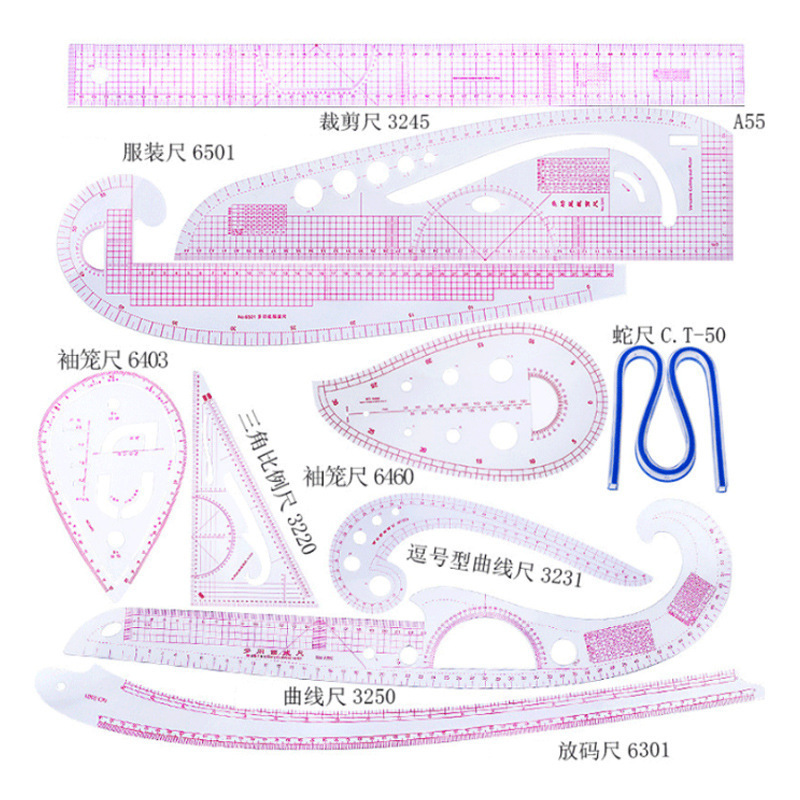 regla de corte, regla de prenda, regla de corte, regla de jaula de manga, regla de corte