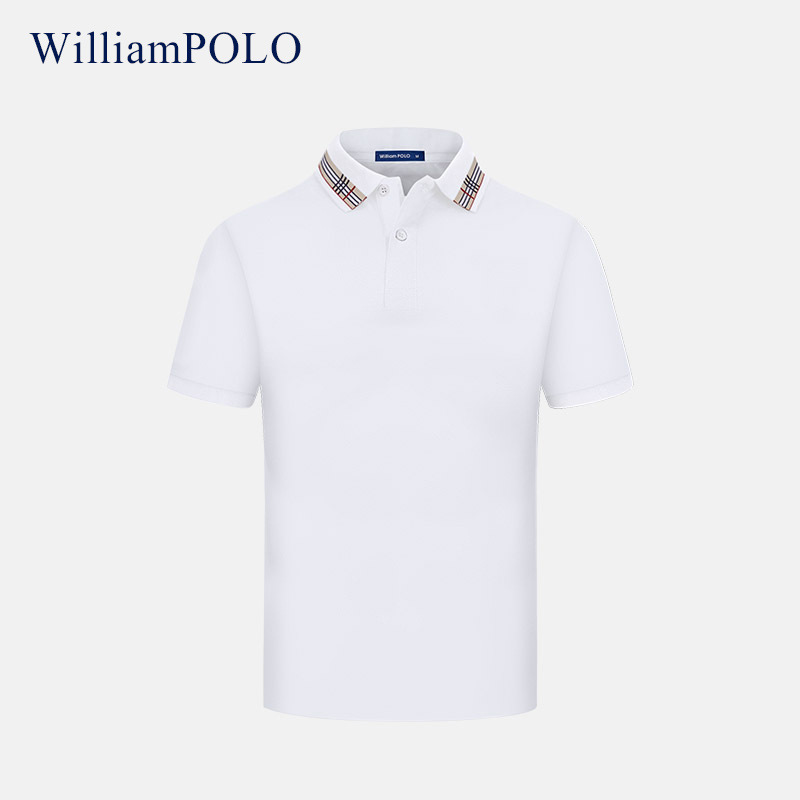 WilliamPOLO New Polo Shirt Men's Short-sleeved Led T-shirt Business Casual Men's Summer Top Golf Shirt