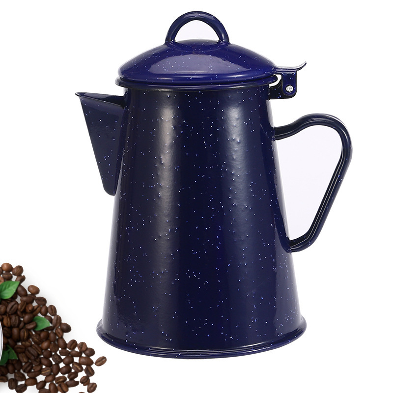 可明火煮搪瓷壶水壶咖啡珐琅手把壶额enamel pot咖啡壶冷水壶-阿里巴巴