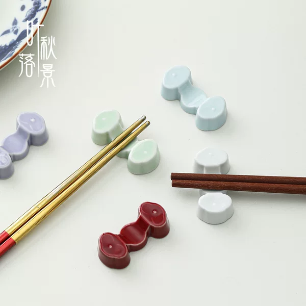 Hotel tableware, Ruyi ceramic chopstick holder, dual-purpose multi-use chopstick rest, chopstick cushion, chopstick holder, pen holder, calligraphy pen stand