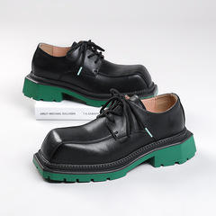 2023 Men's Casual Personalized Chunky-Soled, High-Quality Niche Design Derby Shoes in British Style – Model 4788-W