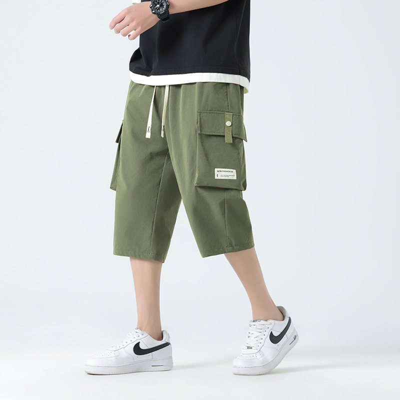 Pantalones casuales Pantalones cortos para hombres Pantalones cortos para herramientas Pantalones cortos para deportes casuales para hombres Bolsillos para herramientas Tendencia elástica de secado rápido