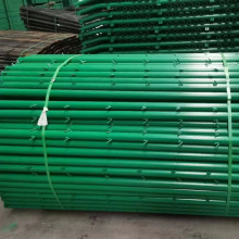 批发热镀锌刺绳立柱刺铁丝立柱浸塑喷塑绿色立柱圆管立柱防攀爬