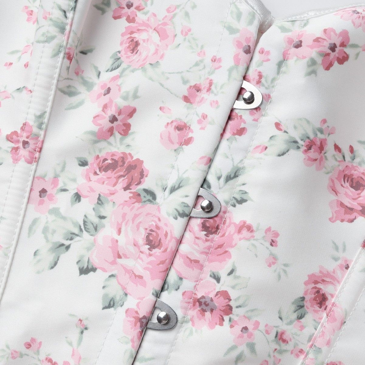 Impresión de rosa puro deseo de viento botón frontal cintura de peito chaqueta de hueso de pez AliExpress suministro de comercio electrónico transfronterizo