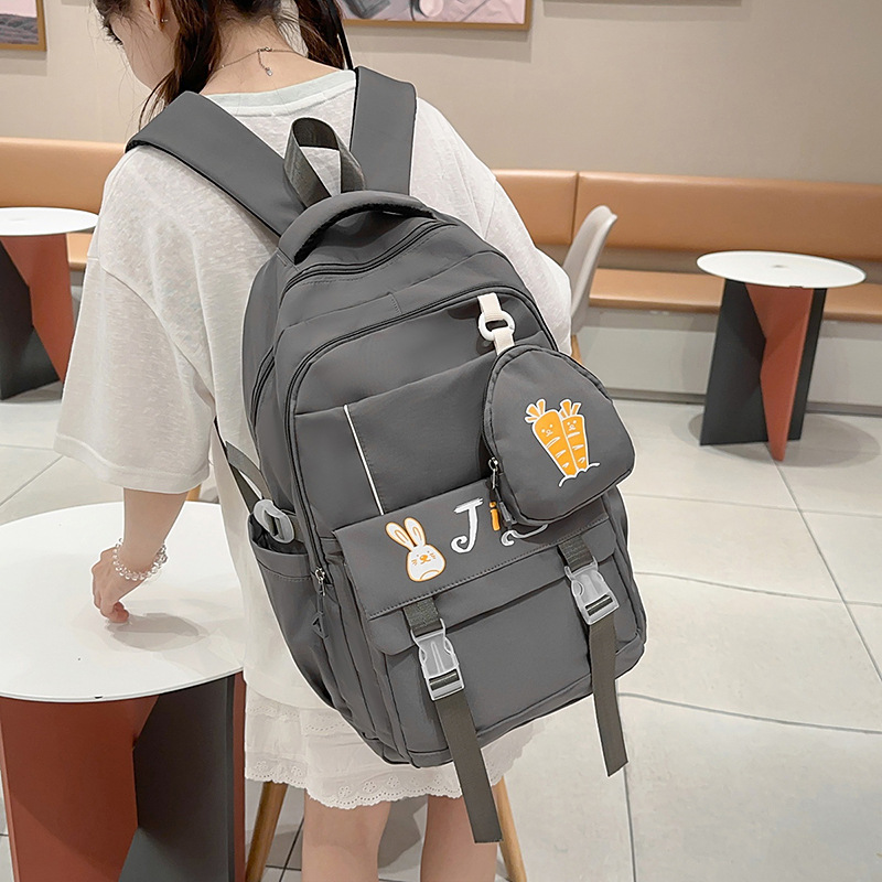 Mochila de hombro de alta capacidad para estudiantes de secundaria JIAYISTAR simple mochila de hombro de estudiantes de alta capacidad al por mayor transfronteriza image 5