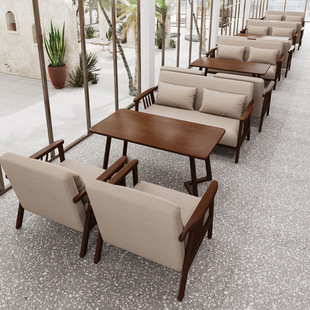 High-end catering milk tea shop sofa net celebrity coffee shop table and chair combination bar commercial outdoor reception leisure card holder