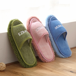 Wholesale Four-Season Couple Open-Toe Japanese and Korean Lazy Floor Mopping Shoes Home Silent Shoes Removable and Washable Kitchen Cleaning Slippers