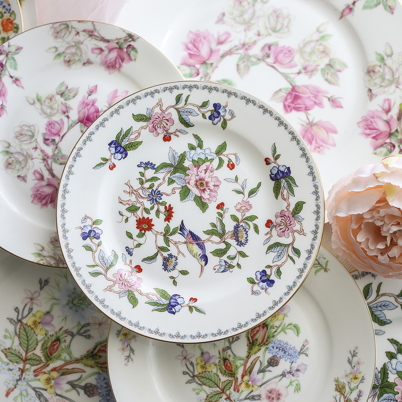 Bone China Western Food Plate Creative Steak Flat Plate Tableware Ceramic Plate Household Hotel Table Model Room Disc Bone China Western Food Plate Creative Steak Flat Plate Tableware Ceramic Plate Household Hotel Table Model Room Disc