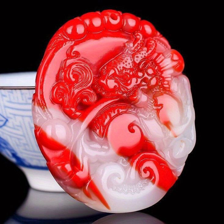 新疆鸡血石吊坠外蒙料玉貔貅观音佛八卦麒麟时来运转金鱼花瓶批发