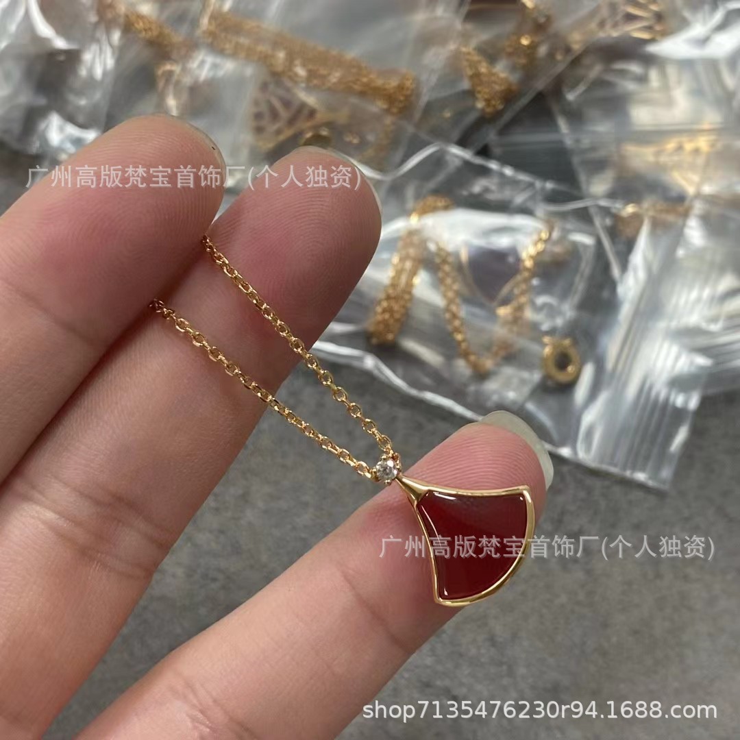 【새로운 스타일】홍옥수 목걸이