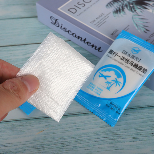 Origin and supply disposable toilet pad travel portable plastic outdoor hotel toilet cover pad single piece independent packaging