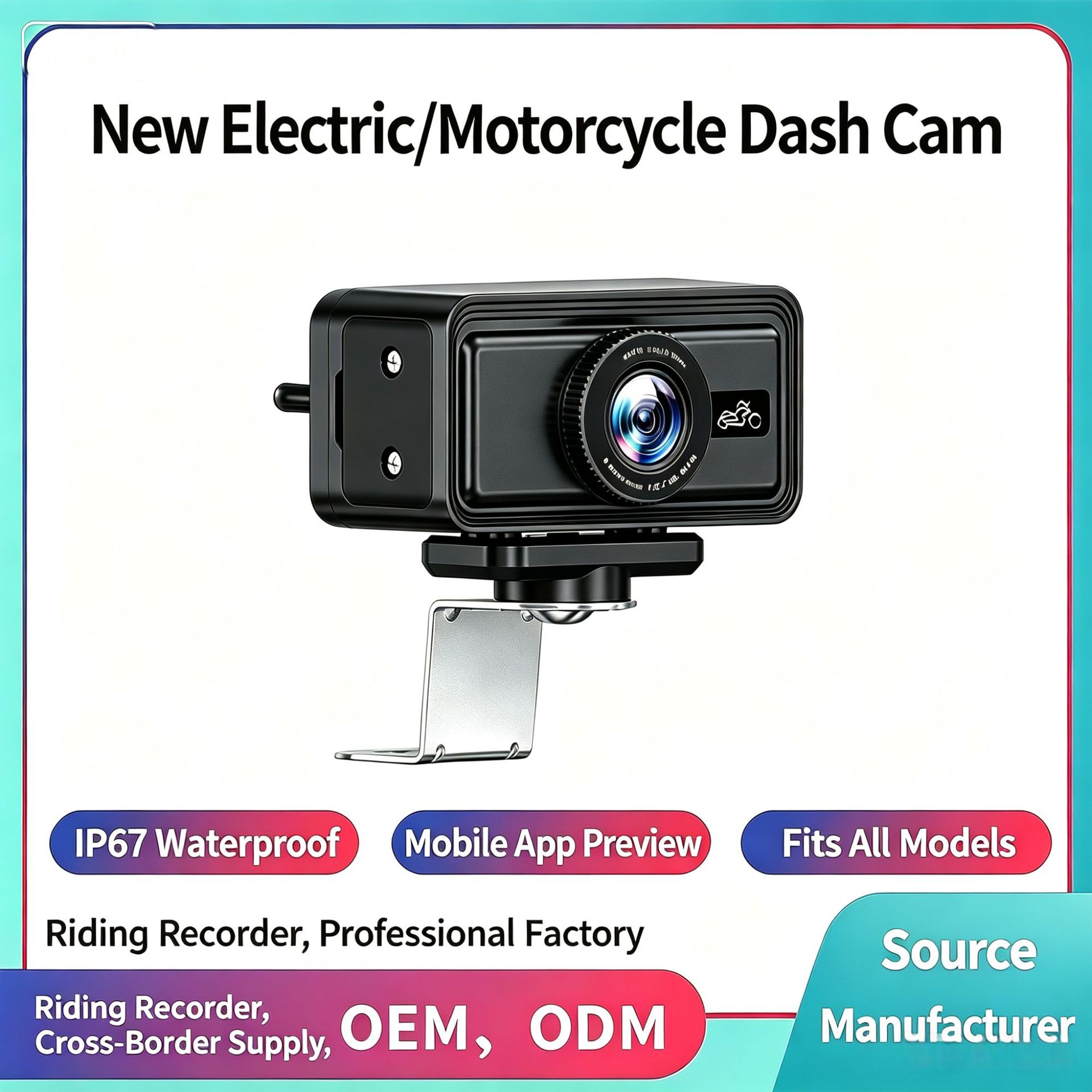 IP67 Waterproof Dash Cam for Electric Bikes & Motorcycles