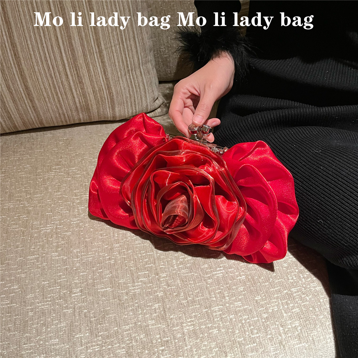 270g Weight Polyester Lining Material Open Closure Type Top Handle Strap Type Evening Bag Bags Type Daily, Street, Shopping Occasion Silk Material Flower Pattern All Seasons Season Women's Gender Elegant, Streetwear Style Square Shape Small Size Red Purple Silver Silk Flower Square Evening Bags 4