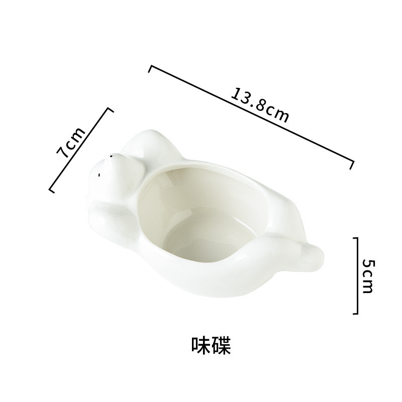 Nórdico encantador oso cuenco de arroz de estilo casero cuenco de fideos de dibujos animados cuenco de sopa creativo de frutas cuenco de ensalada cuenco de postre