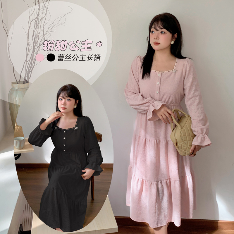  秋  XL-4XL 大きいサイズ ワンピース