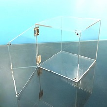 透明亚克力磁吸磁铁开带门模型展示收纳防尘盒轻奢盲盒手办柜