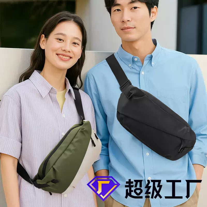 跨境新款户外运动跑步腰包多功能潮牌胸包男百搭便携随身手机腰包