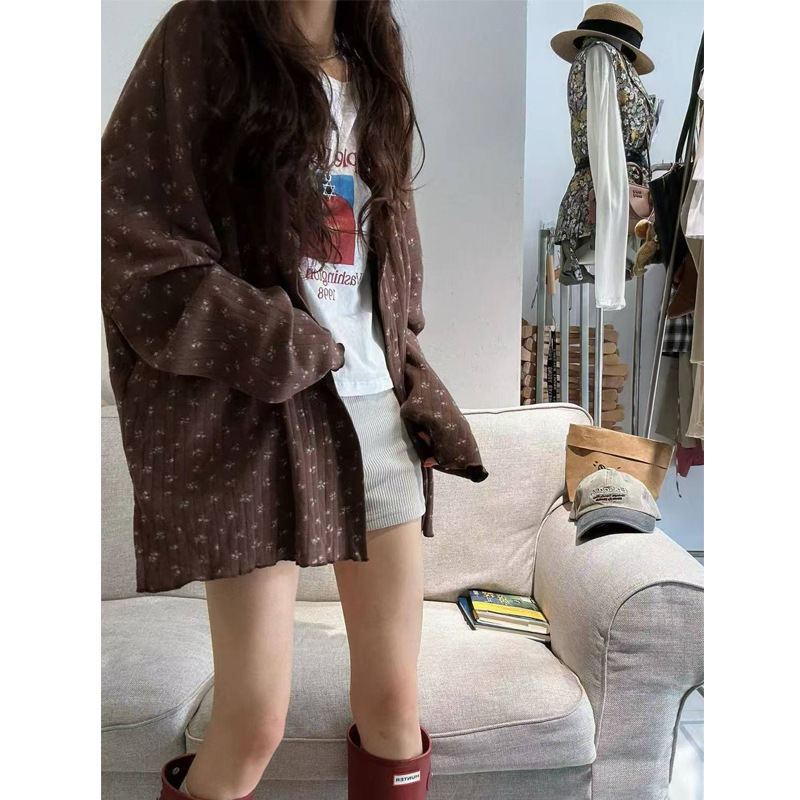 毛衣开衫外套女秋冬新款韩系穿搭宽松显瘦高级感中长款遮屁股上衣|undefined