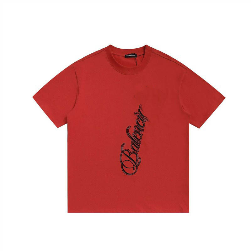 Cross-Border 2025 Summer New Fashion Unisex Versatile Round-Neck Pullover T-Shirt 270g Hand-Painted Splash Ink Trendy Brand