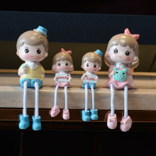 跨境情侣吊脚娃娃家居装饰品树脂工艺品摆设送女朋友礼物闺蜜少女