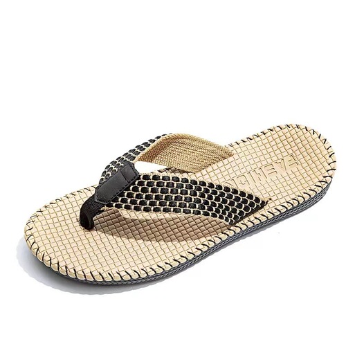 New Snake Print Herringbone Sandals for Men - Summer Outdoor Wear, Slip-On Slides with Non-Slip Soft Soles, Sandals for Men - Anti-Odor and Wear-Resistant