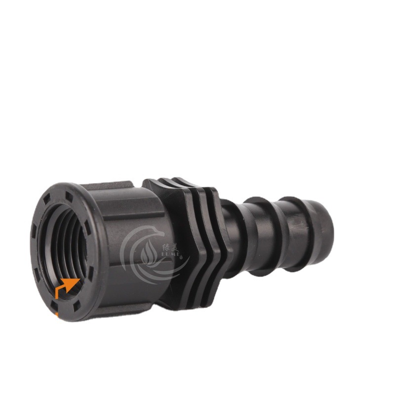 Nuevo material 20 tubo PE 4 dientes internos a través de invernadero accesorios de tubo de micro pulverización PE conector accesorios simples filamento interno directo