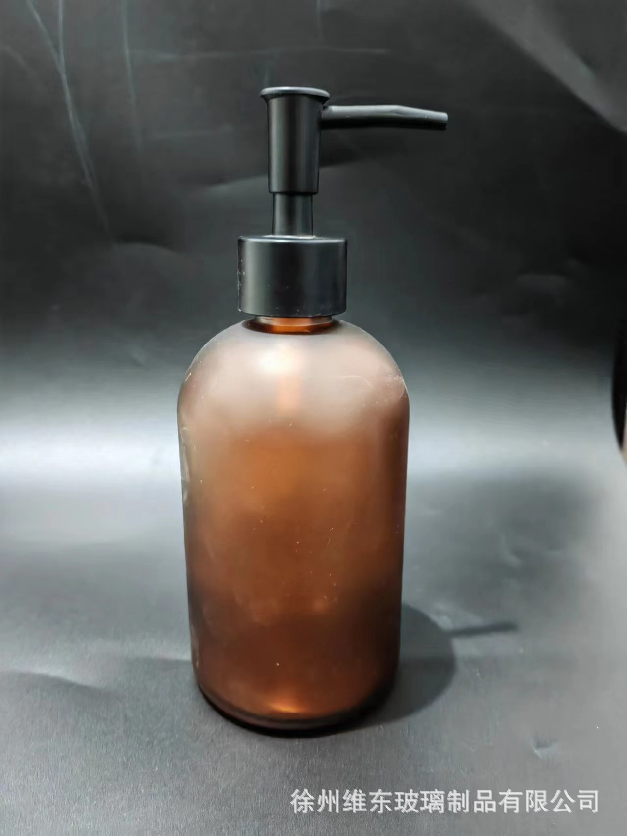 Botella dispensadora de vidrio transparente para hotel, con cabezal de bomba a presión, gran capacidad, esmerilada, para desinfectante de manos, champú y gel de ducha, para uso transfronterizo.