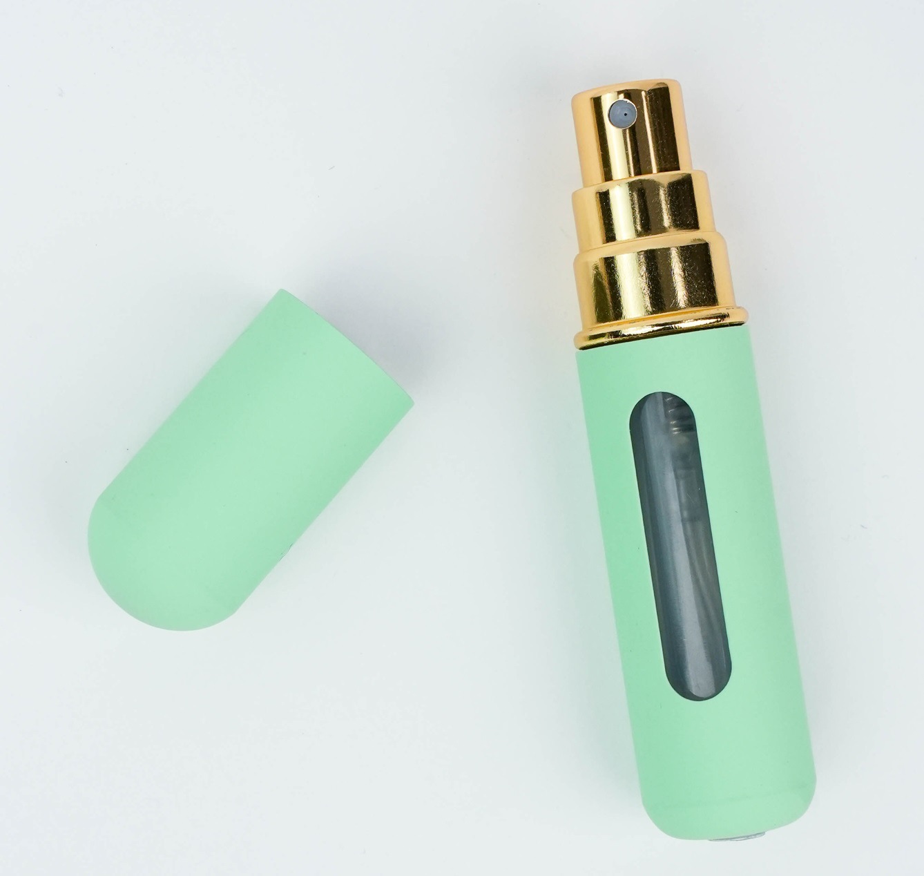 Botella de subenvasada con perfume en la parte inferior de 5ml, botella cosmética en aerosol reciclable, botella de pintura elástica de perfume de muestra portátil