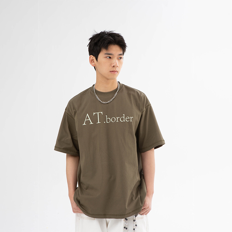 Summer Japanese trend retro T-shirt with a round collar